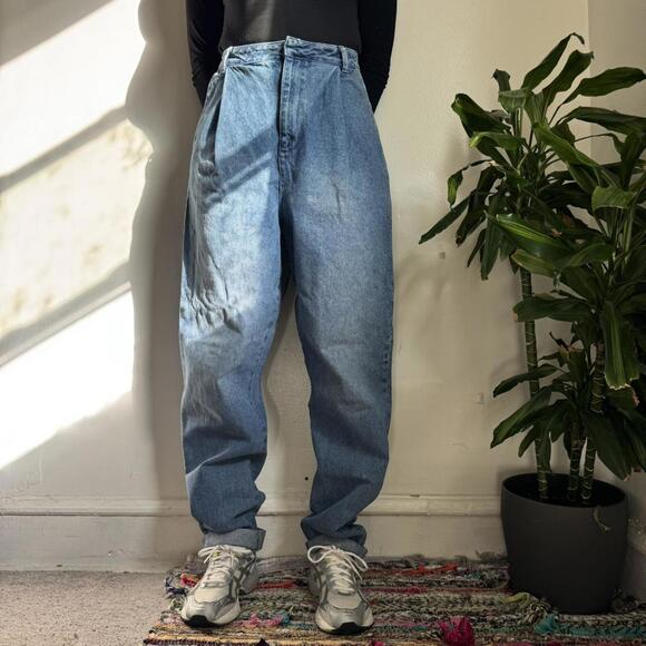 ASOS Denim - blue denim high waisted baggy jeans waist‎ 28"